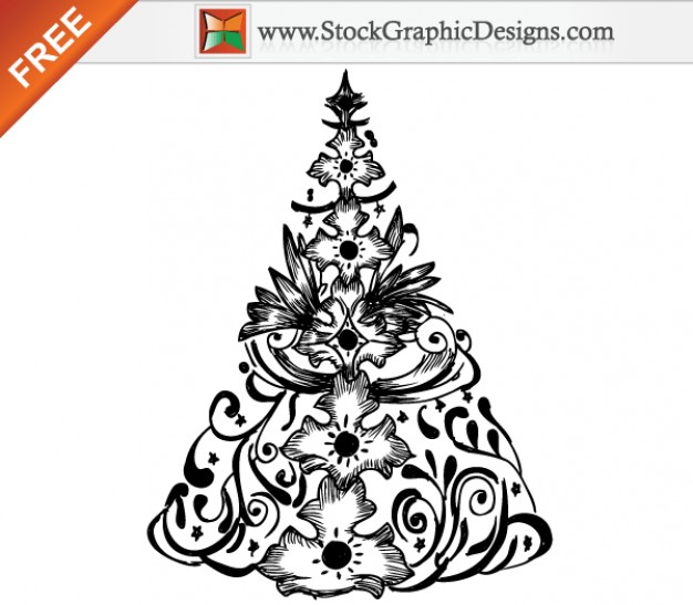 Christmas tree hand Christmas drawn christmas tree illustration about Holiday Horticulture